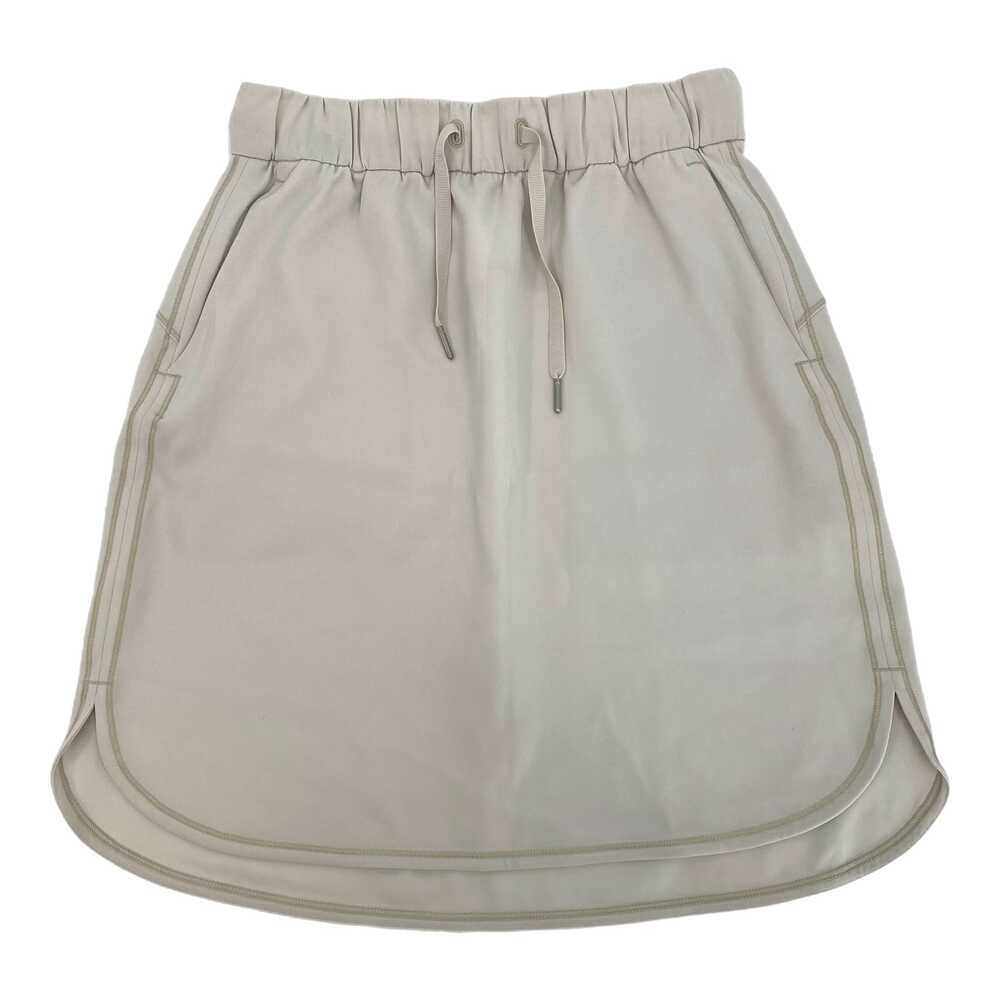 lululemon Beige Athletic Drawstring Mini Skirt | Womens 6